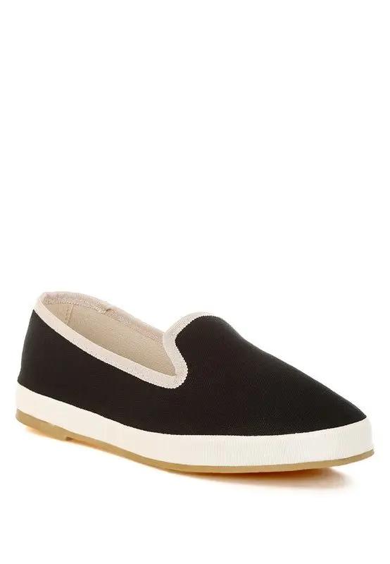 Moshka Round Toe Canvas Slip-On Loafers for Everyday Style - Love Salve
